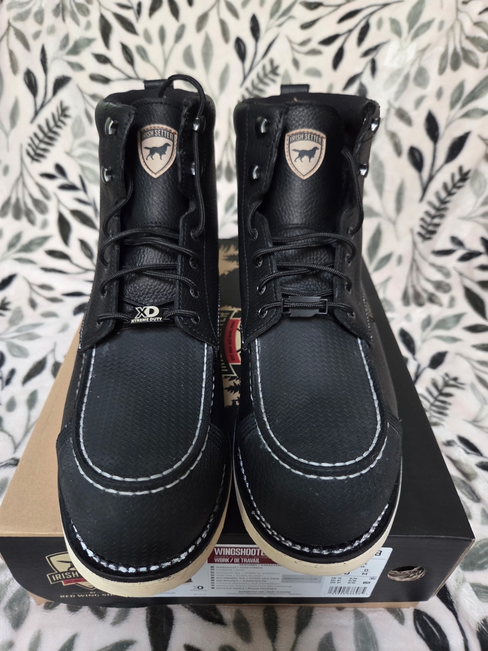 Red Wing Size 13 Black Irish Setter  Work Boots